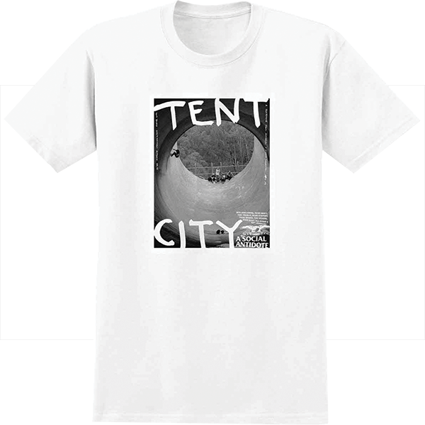 ANTI HERO TENT CITY SS TSHIRT MEDIUM WHT