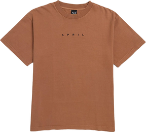 APRIL EMBROIDERED LOGO SS TSHIRT LARGE ORANGE