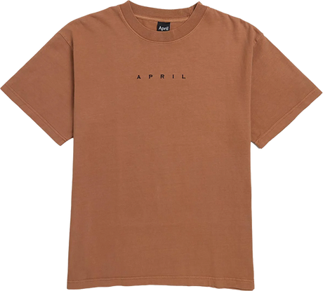 APRIL EMBROIDERED LOGO SS TSHIRT LARGE ORANGE