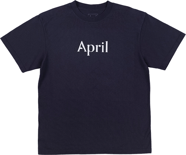 APRIL OG LOGO SHORT SLEEVE TSHIRT MEDIUM NAVY/WHT