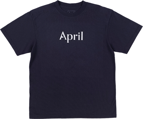 APRIL OG LOGO SHORT SLEEVE TSHIRT XLARGE NAVY/WHT