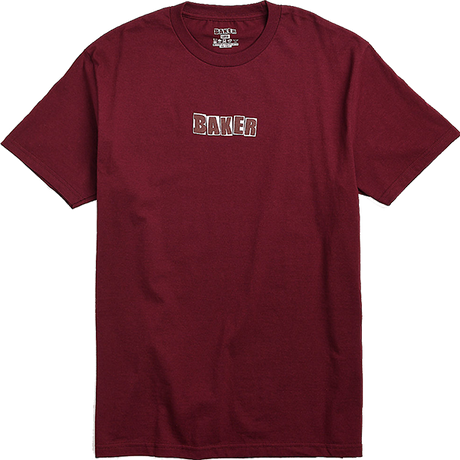 BAKER BRAND LOGO SS MEDIUM BURGUNDY