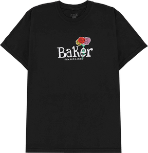 BAKER FLEURS WASH SS TSHIRT SMALL BLK