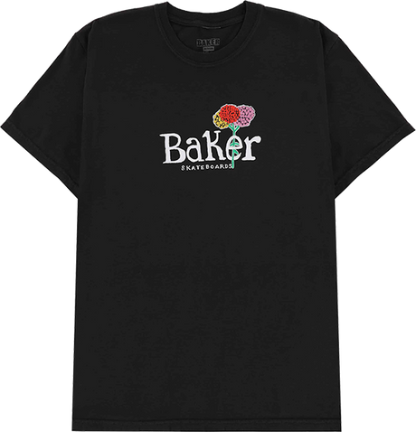 BAKER FLEURS WASH SS TSHIRT SMALL BLK