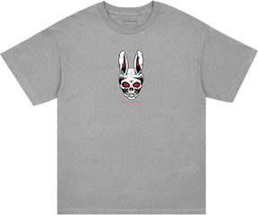 BIRDHOUSE RABBIT SKULL SS LARGE HEATHER GREY