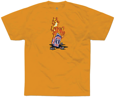 BLACK LABEL AKERLEY FIRE BREWED SS TSHIRT SMALL GOLD