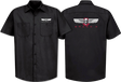 BRAND-X WINGS SS BUTTON UP WORK SHIRT LARGE  BLK
