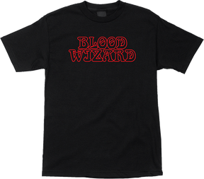 BLOOD WIZARD OUTLINE LOGO SS TSHIRT SMALL BLACK