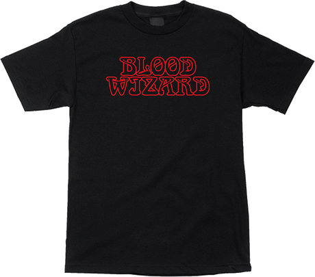BLOOD WIZARD OUTLINE LOGO SS TSHIRT SMALL BLACK