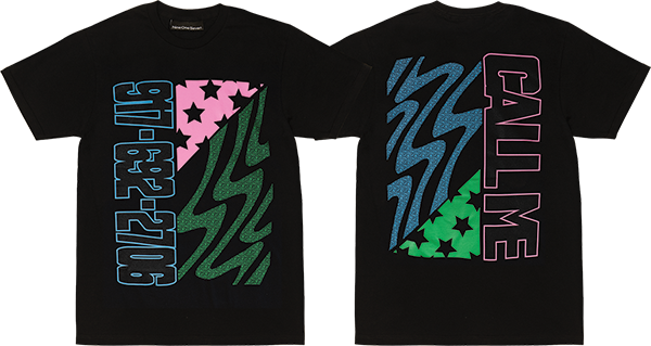 CALL ME 917 80'S AMERICAN SS TSHIRT SMALL BLACK