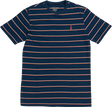 DEATHWISH GANG LOGO STRIPE SS XLARGE NAVY