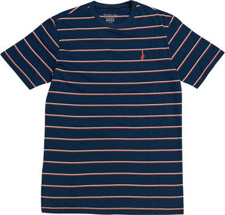 DEATHWISH GANG LOGO STRIPE SS XLARGE NAVY