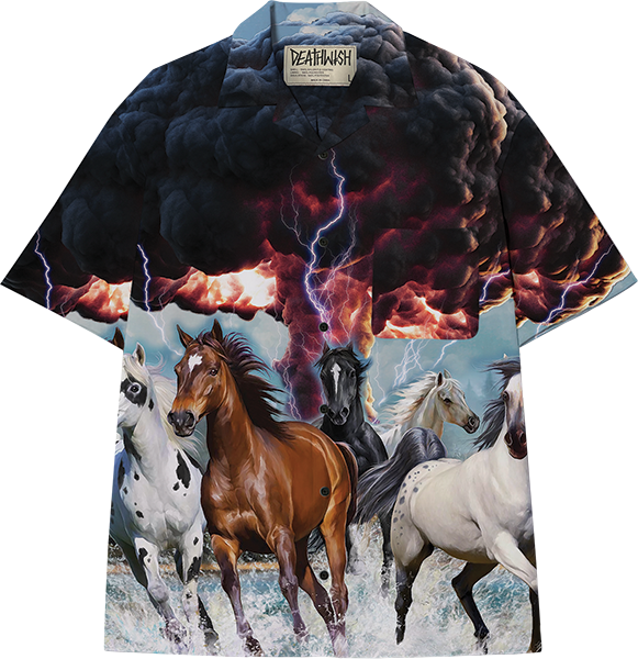 DEATHWISH POST MODERN BUTTON UP SS TSHIRT S