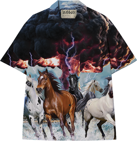 DEATHWISH POST MODERN BUTTON UP SS TSHIRT L