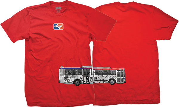 DGK TRANSPORTATION SS TSHIRT XLARGE RED