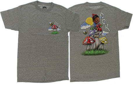 DGK TRIPPY MATH SS TSHIRT SMALL HEATHER GREY