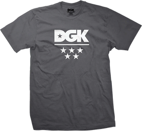 DGK ALL STAR - SHORT SLEEVE TSHIRT LARGE CHARCOAL