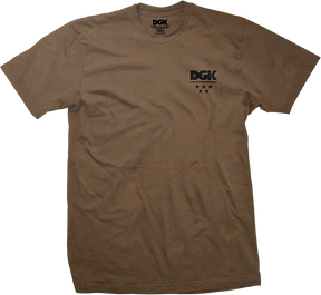DGK ALL STAR MINI LOGO SHORT SLEEVE TSHIRT LARGE DARK CHOCOLATE