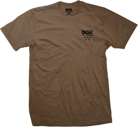 DGK ALL STAR MINI LOGO SHORT SLEEVE TSHIRT LARGE DARK CHOCOLATE
