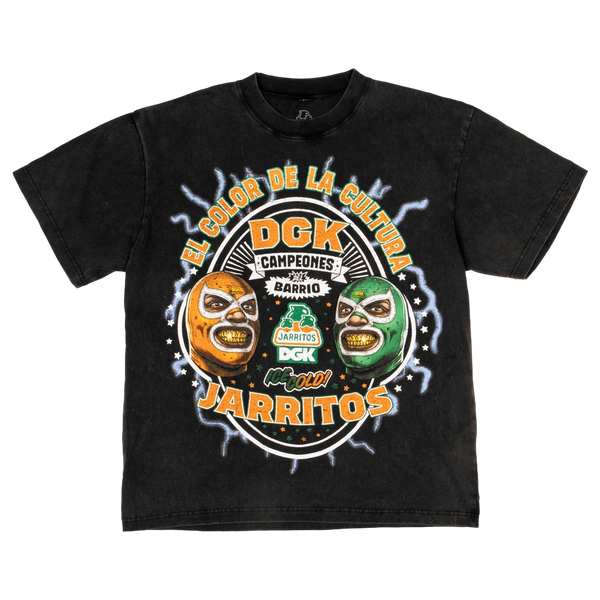 DGK JARRITOS CAMPEONES BOXY SS TSHIRT LARGE VINTAGE BLK