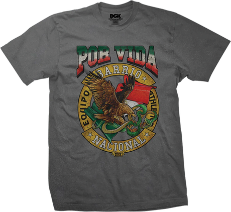 DGK NACIONAL SS TSHIRT LARGE-WASHED BLACK