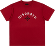 DISORDER ARCH LOGO SS TSHIRT SMALL DISORDER RED