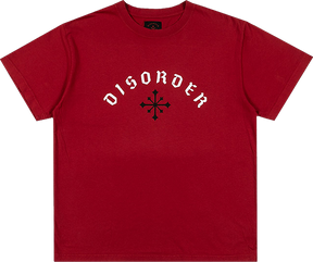 DISORDER ARCH LOGO SS TSHIRT SMALL DISORDER RED