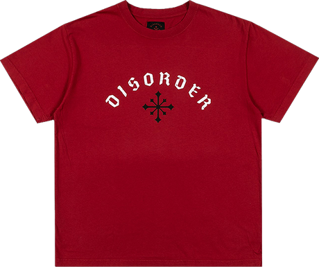 DISORDER ARCH LOGO SS TSHIRT MEDIUM DISORDER RED