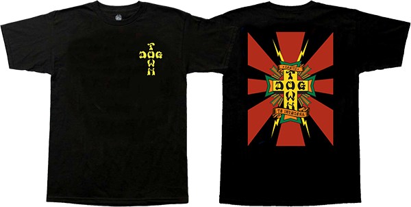 DOGTOWN DEATH TO INVADERS SS TSHIRT SMALL BLACK RED