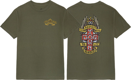 DOGTOWN RESPECT SS MEDIUM  MILITARY GRN