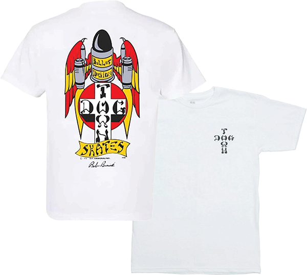 DOGTOWN BOB BINIAK OG 70S SS TSHIRT S-WHITE