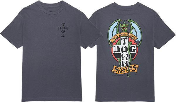 DOGTOWN RED DOG OG 70'S SS MEDIUM  CHARCOAL