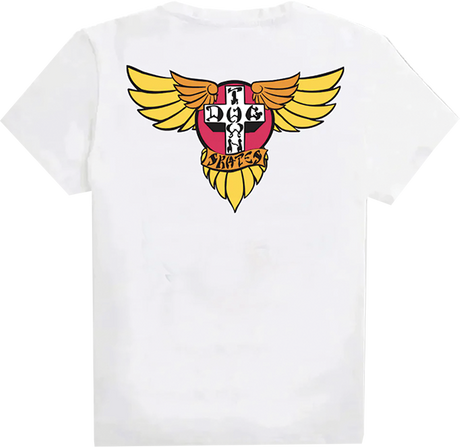 DOGTOWN WINGS 70'S SS TSHIRT XLARGE WHITE
