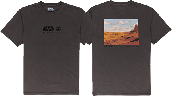ELEMENT STAR WARS WIND SS TSHIRT SMALL NINE IRON CHARCOAL