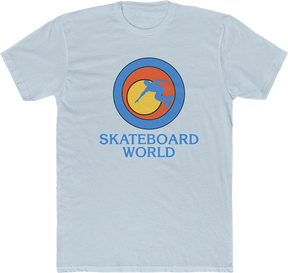 45RPM SKATEBOARD WORLD SS TSHIRT LARGE  LT. BLUE