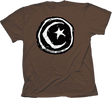 FOUNDATION STAR & MOON SS TSHIRT SMALL BROWN