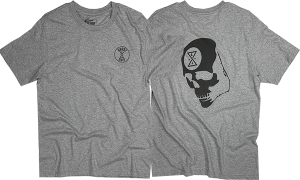 GHOST SHIP OMINOUS SKULL SS TSHIRT MEDIUM-ATHLETIC GRAY