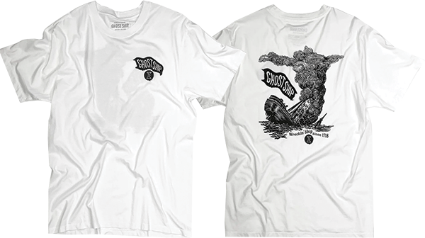 GHOSTSHIP WRECKING SHIPS SS TSHIRT MEDIUM WHITE