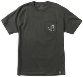 GIRL OG LINER POCKET SS TSHIRT SMALL GRAPHITE
