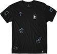 GIRL ALL OVER SS TSHIRT SMALL-BLACK