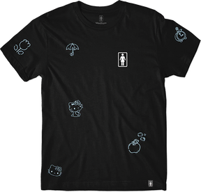 GIRL ALL OVER SS TSHIRT SMALL-BLACK