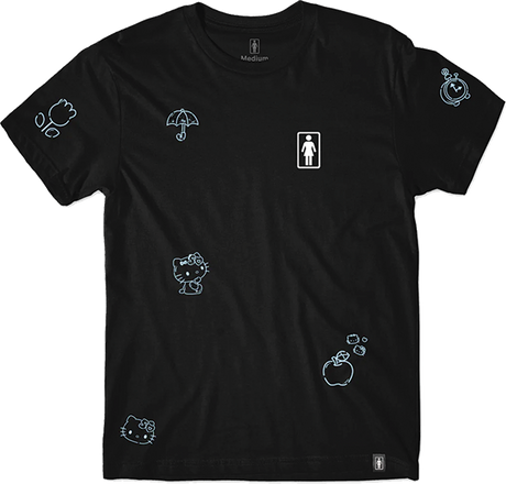 GIRL ALL OVER SS TSHIRT SMALL-BLACK
