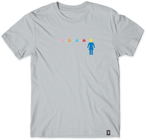 GIRL OG PAC-MAN MAZE SS TSHIRT SMALL SILVER
