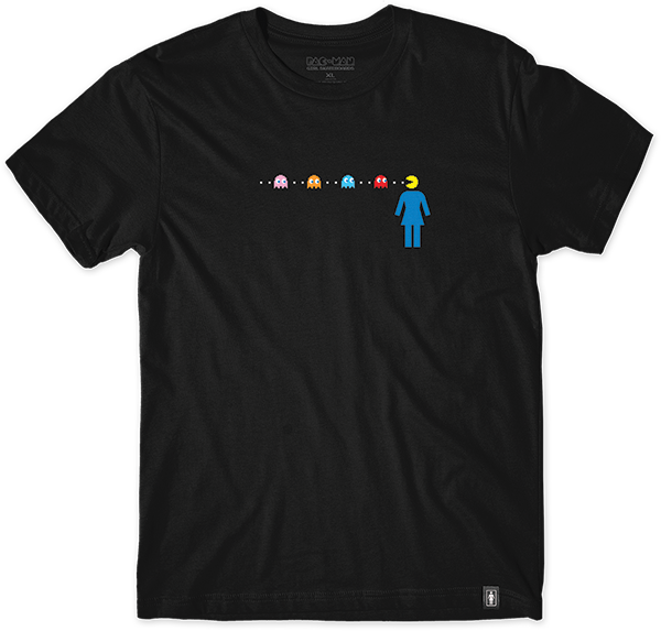 GIRL OG PAC-MAN MAZE SS TSHIRT LARGE BLACK