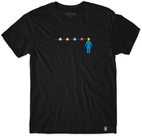 GIRL OG PAC-MAN MAZE SS TSHIRT LARGE BLACK