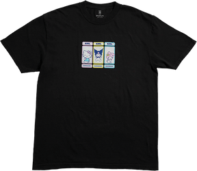 GIRL RAINBOW TRIPLE OG SHORT SLEEVE TSHIRT LARGE BLACK