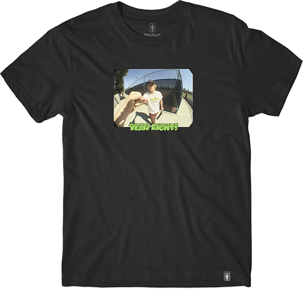 GIRL YEAH RIGHT OWEN SS TSHIRT MEDIUM BLACK