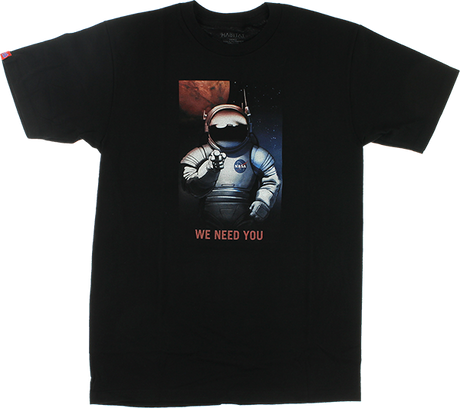 HABITAT NASA WE NEED YOU SS TSHIRT SMALL BLACK