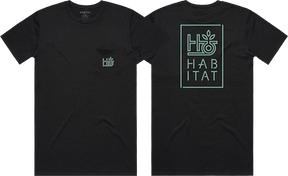 HABITAT POD STACKED POCKET SS TSHIRT SMALL BLACK