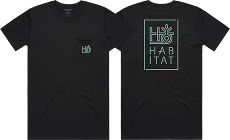 HABITAT POD STACKED POCKET SS TSHIRT SMALL BLACK